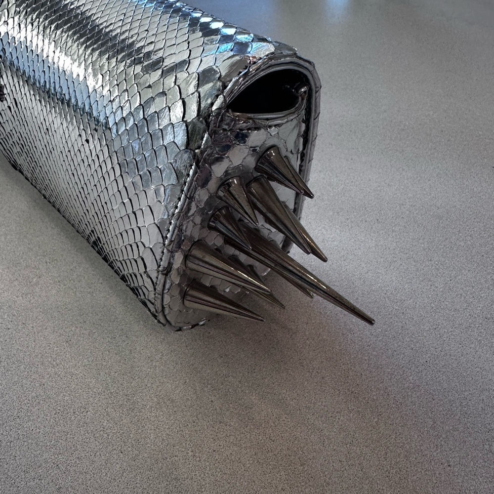 Authentic Christian Louboutin Silver Python Look … - image 3